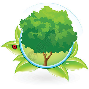 带有树的图标叶子回收生活生长标识白色生物环境生态绿色图片