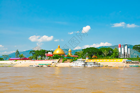 湄公河旅游天空旅行晴天支撑边界图片