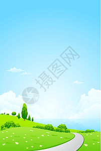 绿色花花景观插图叶子衬套场地植物地平线爬坡环境风景天空图片