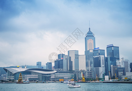 香港市中心天际线的景象 中国香港5月12日港口地标市中心城市摩天大楼金融商业顶峰旅游建筑学图片