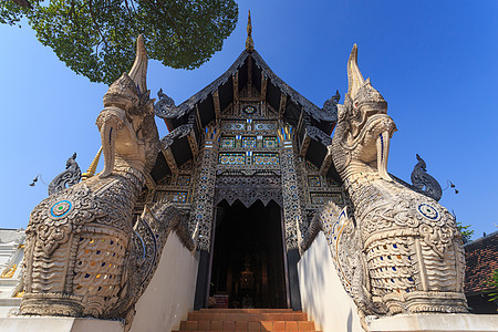 泰国寺庙连体雕塑雕像艺术旅行神社文化大理石天空佛教徒图片