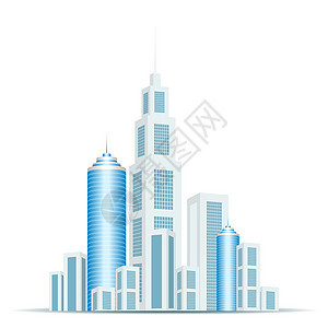 商业市场景景观办公室城市建筑学插图摩天大楼建筑背景图片