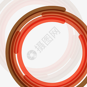 矢量抽象背景圆形圆圈橙子坡度白色红色背景图片