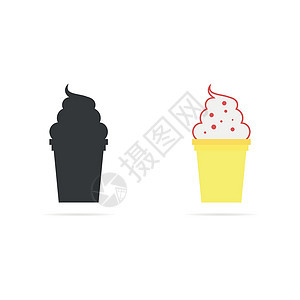 冰淇淋符号图标背景图片