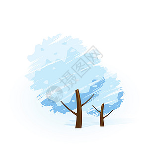冬季树图标背景图片