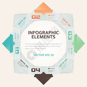 现代折纸风格编号选项插图说明网页图表网络广告导航数据数字设计菜单标签背景图片