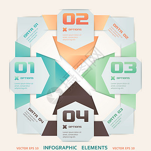 现代折纸式风格说明标签网络艺术品设计网页数据数字小册子广告插图图片