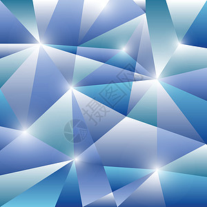 蓝色三角形背景的几何图案图片