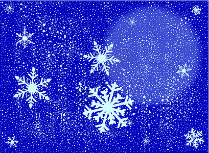 下雪数字绘画活动插图新年庆典日历蓝色雪花背景图片