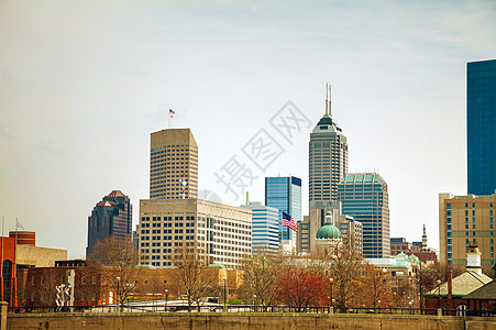 印第安纳波利斯市首都日出天空旅行运河城市摩天大楼景观建筑市中心图片