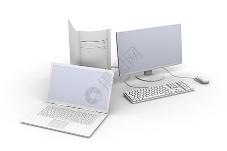 笔记本电脑和台式机键盘屏幕电子办公室展示老鼠监视器桌面工作站光盘图片