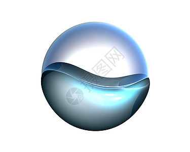 水按钮球体珍珠反射水晶插图气泡玻璃白色液体圆形图片