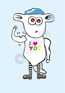 绵羊漫画艺术插画卡通符号夹子图标插图动物卡通片图案图片