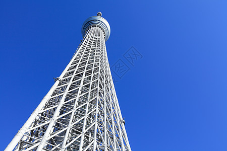 东京天树高楼广播晴天建筑学束腰蓝色游客地标播送电视图片