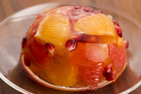 含柑橘水果的果冻糖美食石榴食物早餐派对甜点糖果浆果柠檬盘子图片