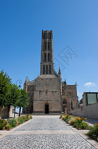Limoges的圣艾蒂安大教堂轿车大教堂宗教旅行纪念碑旅游地标图片