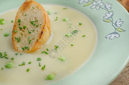 豆豆汤牛肉小吃餐巾桌子食物奶油草本植物盘子蔬菜美食图片