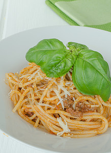 意大利面条波龙内ecolor蔬菜糖类餐厅盘子美食食物宏观烹饪午餐草本植物图片