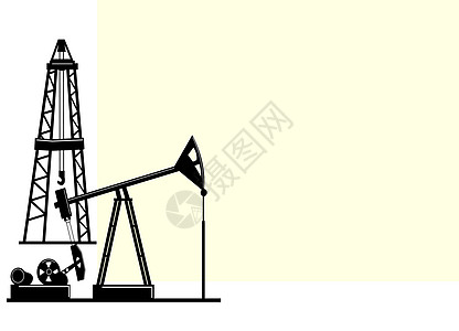 石油生产水平技术黑色插图活力油田开采矿物气体钻孔图片
