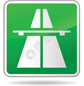 绿色高速公路标志图片