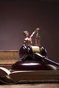 正义的马利特锤子法典法律背景图片