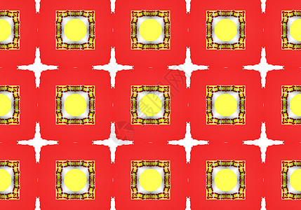 民族形态 抽象的乳胶囊织物设计旗帜横幅风格红色装饰品橙子艺术星星万花筒对角线背景图片