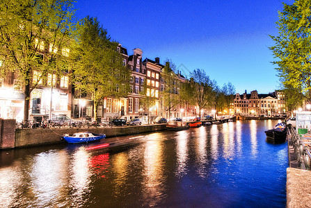 阿姆斯特丹的频道 典型的阿姆斯特丹建筑图片