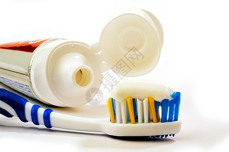 带牙刷的牙膏整管牙膏塑料牙医牙科用具医疗卫生浴室呼吸管子刷子图片