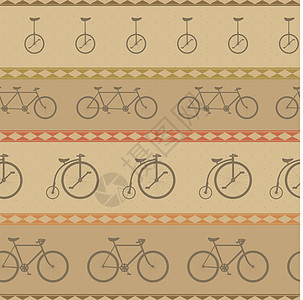 逆向自行车模式 时装背景插图涂鸦艺术爱好座位旅行车轮运动绘画速度图片