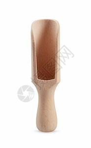 木勺勺子炊具影棚用具对象食物饮食木头厨房白色背景图片