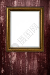 旧图片框绘画房间镜子边界照片乡村插图木头框架金子图片