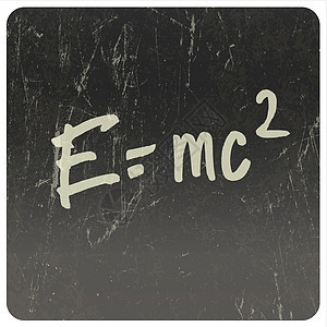 E=mc2 相对论理论 黑板上写作图片