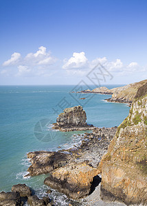 萨克岛沿海景点海鸥岩石频道场景海洋旅游地衣地质学海景旅行图片