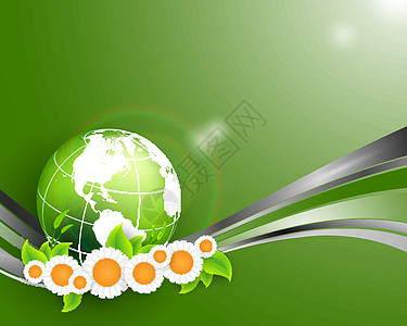 抽象环境矢量背景 E植物生活横幅技术全球世界回收绿色生态地球背景图片