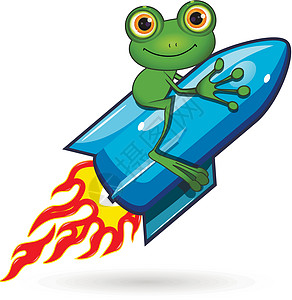火箭上的青蛙图片