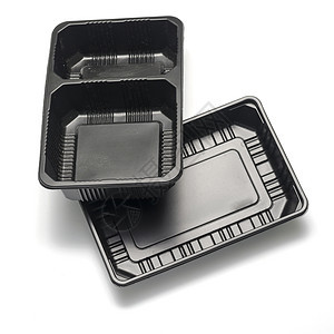 黑色塑料黑塑料容器盒子垃圾环境包装贮存长方形食物白色回收集装箱图片