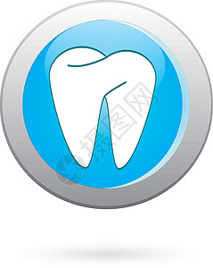 牙科图标注射牙疼按钮卫生蓝色牙线医院牙齿药品镜子图片
