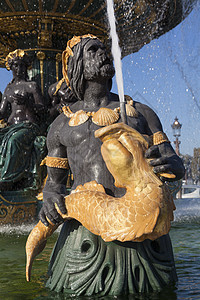 法国巴黎 法国伊莱德法兰西州康科德广场不老矿泉数字喷泉淡水场景纪念碑旅游建筑学风景历史性雕塑图片