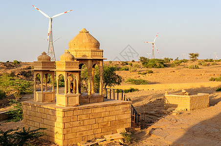 国王纪念碑巴达巴格的诺塔夫Bada Bagh雕塑游客考古学花园黄色宗教历史建筑遗产地标图片