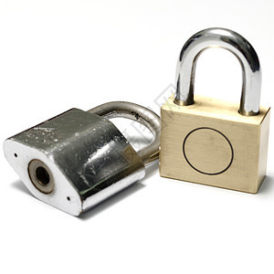 挂锁钥匙青铜黄色合金金属商业白色安全警卫圆形图片