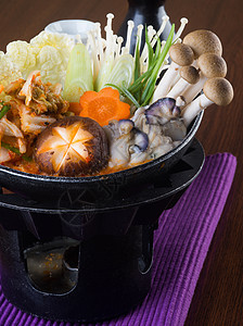 日式美食 背景的热锅豆腐大豆烹饪食物海鲜蒸汽盘子蔬菜螃蟹面条图片