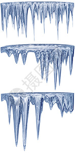 蓝色阴影下吊挂的解冻冰柱冻结场景季节剪裁冷冻玻璃冰箱老化水晶天气图片