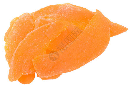 干芒果在背景上水果橙子小吃食物木瓜白色黄色菠萝图片