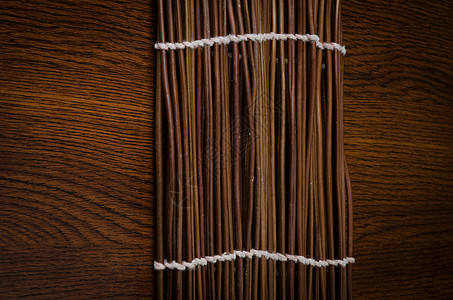 日本菜料 空竹垫背景图片