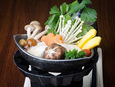 日式美食 背景的热锅大豆盘子豆腐海鲜烹饪蔬菜蒸汽螃蟹面条饮食图片