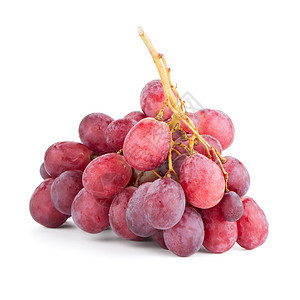 一堆红葡萄水滴食物水果健康饮食生活白色背景图片