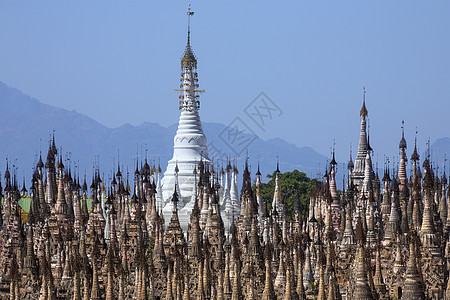 缅甸掸邦Kakku寺庙综合体旅游佛教徒地标建筑学旅行佛塔宗教图片