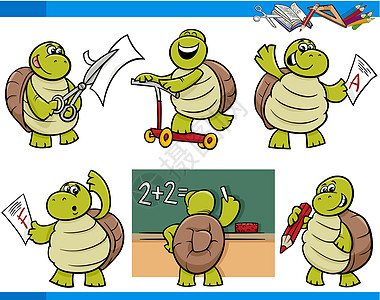 奥迪a级海龟人物学生漫画片集设计图片