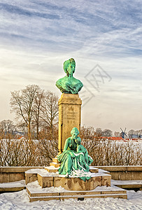 丹麦哥本哈根的玛丽公主纪念碑 纪念圣母玛莉公主图片