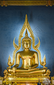 曼谷大都会佛寺的金佛雕像 著名的金佛像风格建筑学金子寺庙雕塑橙色旅游佛教徒装饰宗教图片